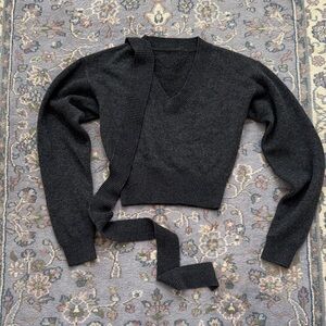Prada wool jumper with neck tie
